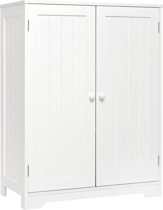 VASAGLE Dressoir Badkamerkast, Badkamerkast Van Hout Bijz Commode Met 4 Laden Kastdeur Verstelbare Plankvlak Woonkamer Keuken Hal Diep Vrijstaand Wit Lh VASAGLE Dressoir Badkamerkast, Badkamerkast Van Hout Bijz Commode Met 4 Laden Kastdeur Verstelbare Plankvlak Woonkamer Keuken Hal Diep Vrijstaand Wit Lh