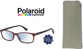 Leesbril Polaroid met blauwlichtfilter PLD0035-Burgundy -+1.00