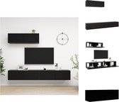 vidaXL TV Meubelset - 100 x 30 x 30 cm - zwart - spaanplaat - Kast