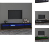 vidaXL TV-meubel - Middelgroot - 240 x 35 x 40 cm - LED-verlichting - Wit - Kast
