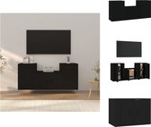 vidaXL Televisiekastenset - Zwart - 57 x 34.5 x 40 cm - Klassiek design - Kast