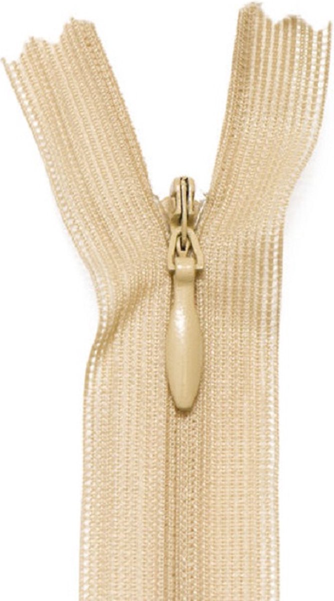 Blinde rits - 40 cm - Beige - per stuk