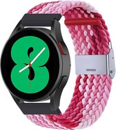 By Qubix - 22mm - Garmin Vivoactive 4 - Vivoactive 4L - Braided nylon bandje - Roze gemêleerd - Garmin bandje