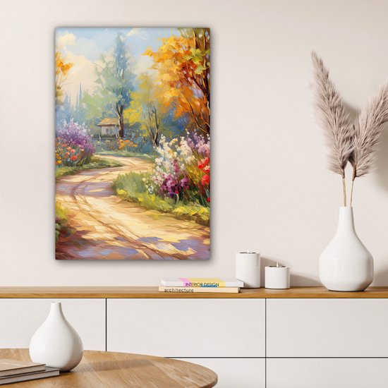 Tableau paysage 40x60 cm - Décoration campagne - Décoration murale chambre - Tableau Fleurs - Tableau cuisine nature - Photo sur toile - Tableau cuisine décoration maison - Toile art