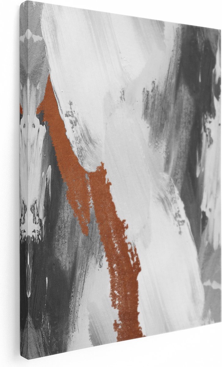 Artaza Canvas Schilderij Abstracte Kunst Verf - 90x120 - Groot - Foto Op Canvas - Wanddecoratie Woonkamer