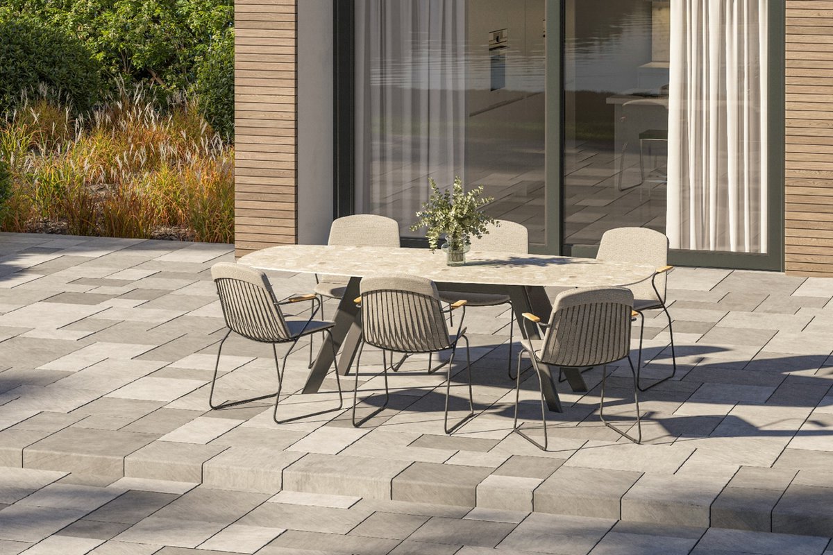 4 Seasons Outdoor Veneto chaise de jardin empilable - anthracite