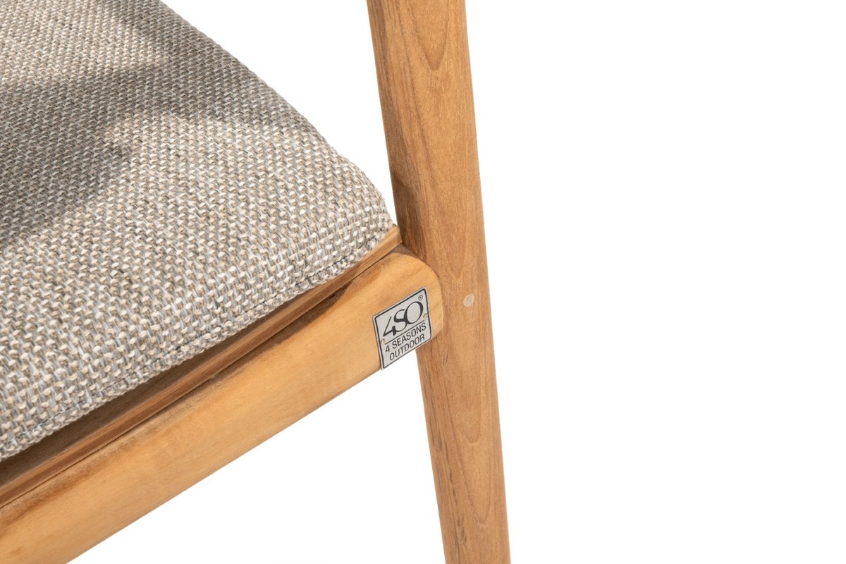 4 Seasons Outdoor Levi chaise de jardin empilable dining - teck