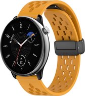 Siliconen bandje - geschikt voor Samsung Galaxy Watch 6 (Classic) / Watch 5 (Pro) / Watch 4 (Classic) / Watch 3 41 mm / Active / Active 2 / Watch 42 mm - okergeel