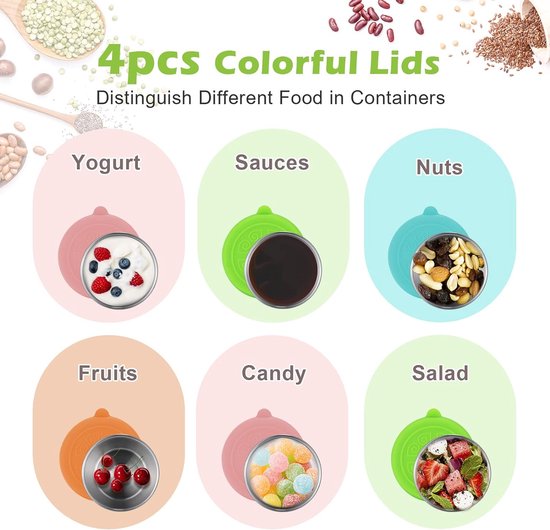 6 stuks 50 ml saladedressing containers, mini-blikjes, herbruikbaar
