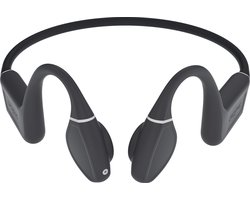 Creative Outlier Free+ Bone Conduction hoofdtelefoon - verstelbare transducers, IPX5 las- en spatbescherming, tot 10 uur batterijduur (grijs en zwart)