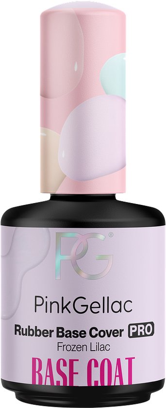 Pink Gellac Frozen Lilac 2in1 Base Coat PRO Gellak en Gelnagellak 15ml - Paarse Gel Nagellak voor Gelnagels