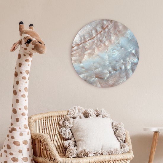 Cercle mural - Cercle mural intérieur - Coquillages - Abstrait - Nature - 60x60 cm - Décoration murale - Peintures ronds - Décoration chambre adulte