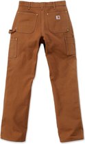 Carhartt Hose Firm Duck Double-Front Work Dungaree Brown-W38-L30