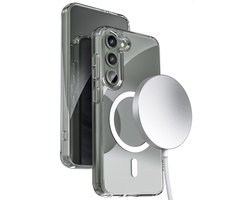 Casemania Hoesje Geschikt voor Samsung Galaxy S23 Plus - Transparant - Anti Shock Back Cover - Geschikt voor Magsafe