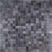 Zelfklevende Mozaiek Quatro Antracite 30x30cm- Wandpanelen tegelsticker plaktegels Deco Backsplash Badkamer Keuken Aluminium Toplaag