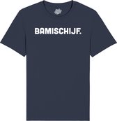 Bamischijf - Frituur Snack Cadeau - Grappige Eten En Snoep Spreuken Outfit - Dames / Heren / Unisex Kleding - Unisex T-Shirt - Navy Blauw - Maat M