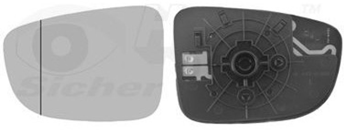 VanWezel 2766835 - Miroir rétroviseur gauche pour Mazda 3 de 09/2013 à 2018