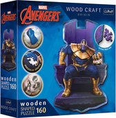 Trefl - Puzzles - "160 Wooden Shaped Puzzles" - Thanos on Throne / Disney Marvel Heroes FSC Mix 70%