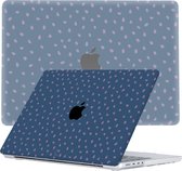 Lunso Geschikt voor MacBook Pro 16 inch M1/M2 (2021-2023) cover hoes - case - Purple Pips
