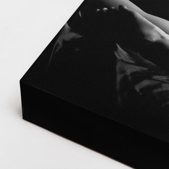 Artaza Tableau sur Toile Triptyque Femme Nue au Lit - Erotiek - Zwart Wit - 180x80 - Groot - Photo sur Toile - Impression sur Toile