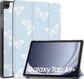 iMoshion Tablet Hoes Geschikt voor Samsung Galaxy Tab A9 Plus - iMoshion Design Trifold Bookcase - Meerkleurig /Butterfly