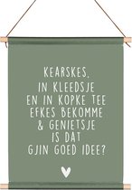 Friese Textielposter - Efkes Bekomme - Krúskes