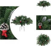 vidaXL Kerstboom - PVC - 40 cm - Met dennenappels en rode bessen - Decoratieve kerstboom