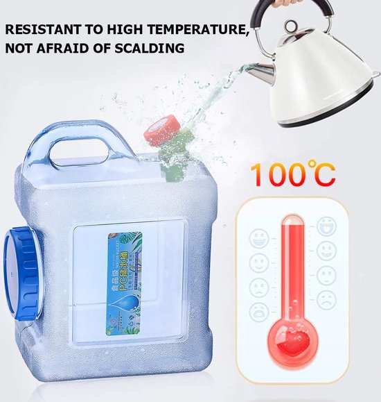 PEEOED Réservoir d'eau Pliable, 10L Bidon d'eau pliable avec robinet
