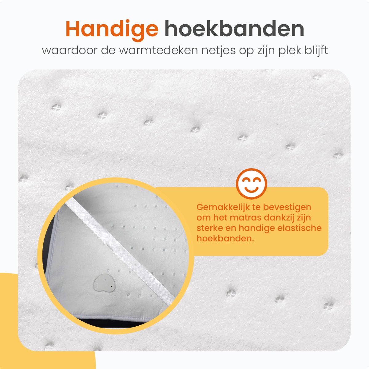 Afbeelding 3 van Goliving Elektrische Onderdeken – 1–Persoons – Warmtedeken – Elektrische Deken – 3 Warmtestanden – Timerfunctie – 60 Watt – Polyester – 150 x 80 cm – Wit