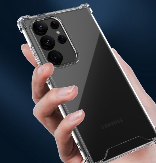 Fonu Robuste Transparent Convient pour Samsung S24 Ultra Case