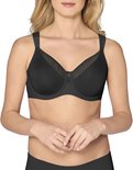 Zwarte Triumph beha met voorgevormde cups en mesh inzetstukken.