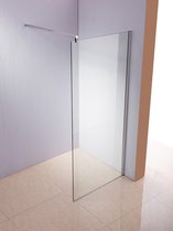Clp ROUND - Roestvrijstalen douchewand - NANO-glas - Helder glas 130 x 200 x 150 cm