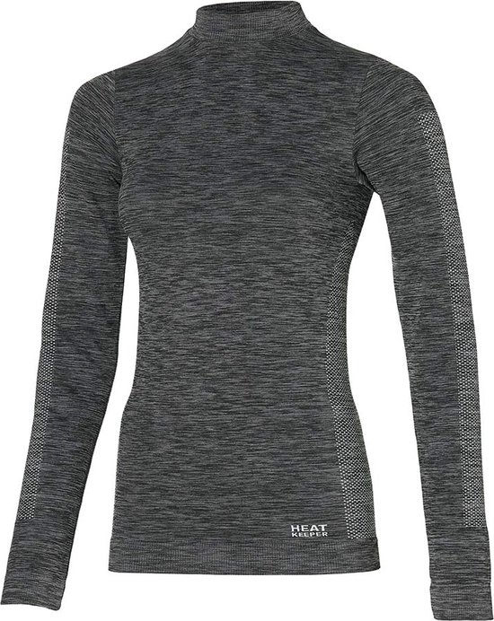 Heatkeeper Thermoshirt Lange Mouw Dames Premium Zwart Melange