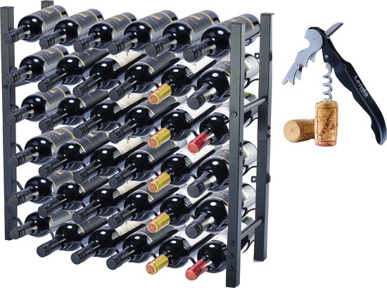 Lendo Online Casier à vin pour 36 bouteilles 65x20x60cm (LxPxH) Cave à vin  -... | bol.
