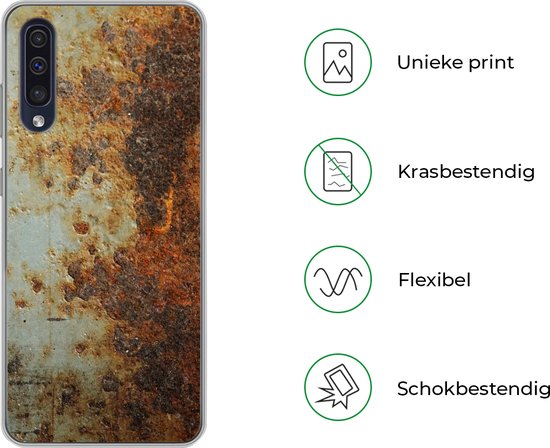 Coque Samsung Galaxy A30s - Tôle Acier - Ancien - Rouille - Siliconen Phone case