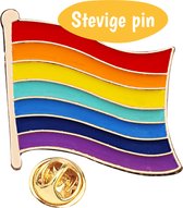 Pride Broche - Regenboog - LGBTQ+ - Vlaggetje - Pin Speld - 1 Stuk