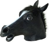 Paarden masker zwart voor volwassenen