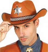 Amerikaanse sheriff cowboy hoed - Carnaval verkleed hoeden voor volwassenen