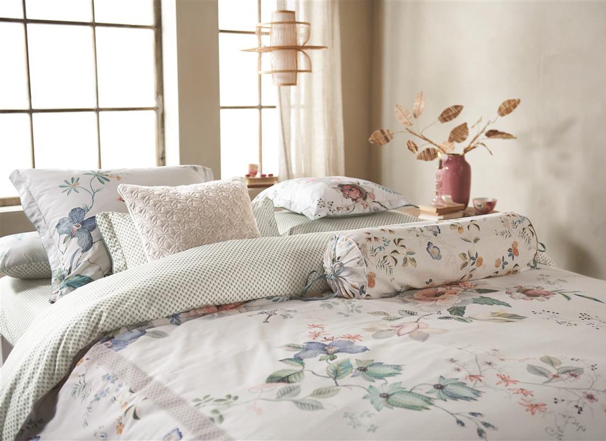 Pip Studio Tokyo Bouquet dekbedovertrek - Lits-Jumeaux - 240x200/220 - Wit