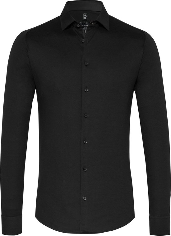 Desoto Kent 1/1 Overhemden Heren - Zwart - Maat L