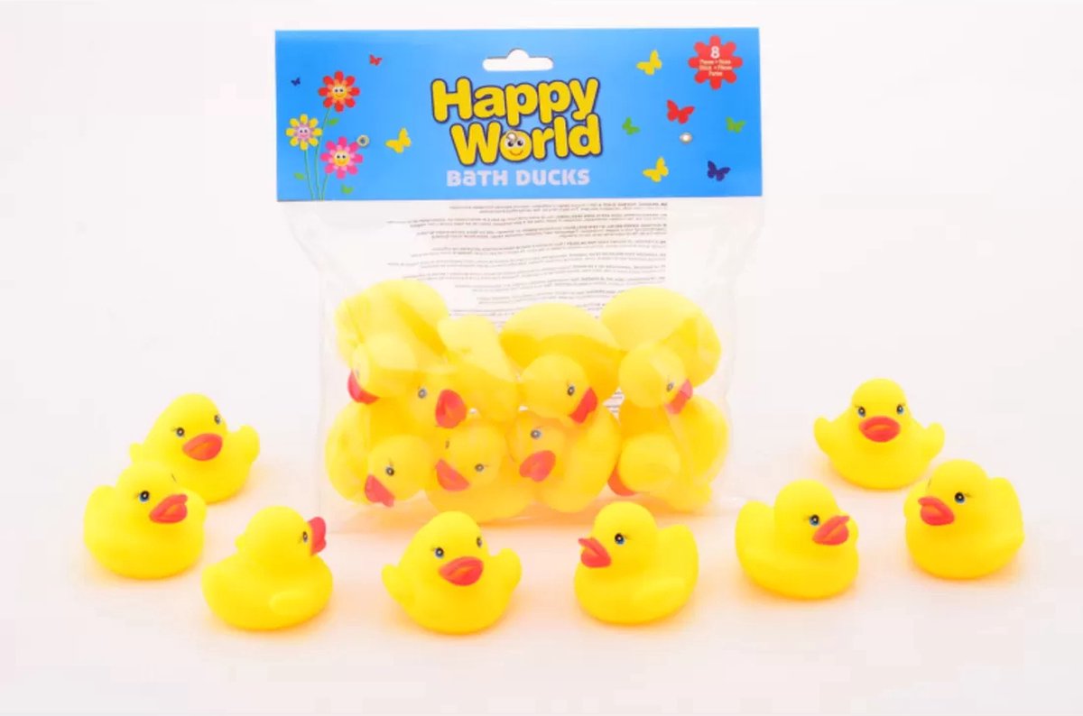 JohnToy Badeendjes 8 Stuks - Badspeelgoed — afbeelding 5