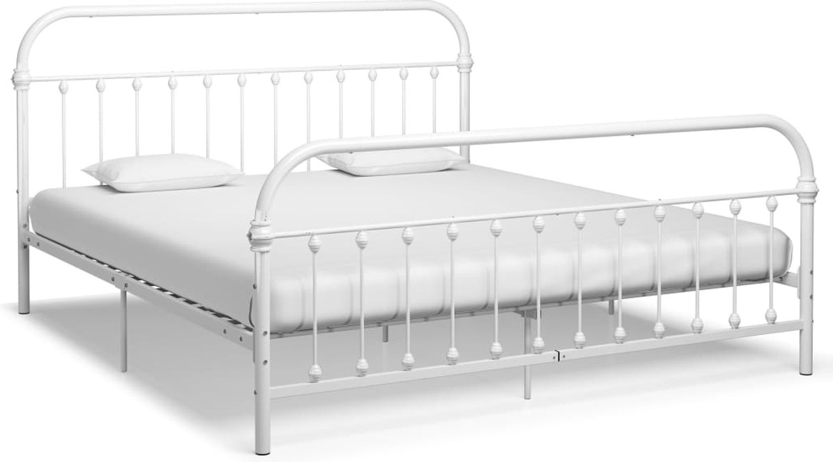 VidaLife Bedframe metaal wit 180x200 cm