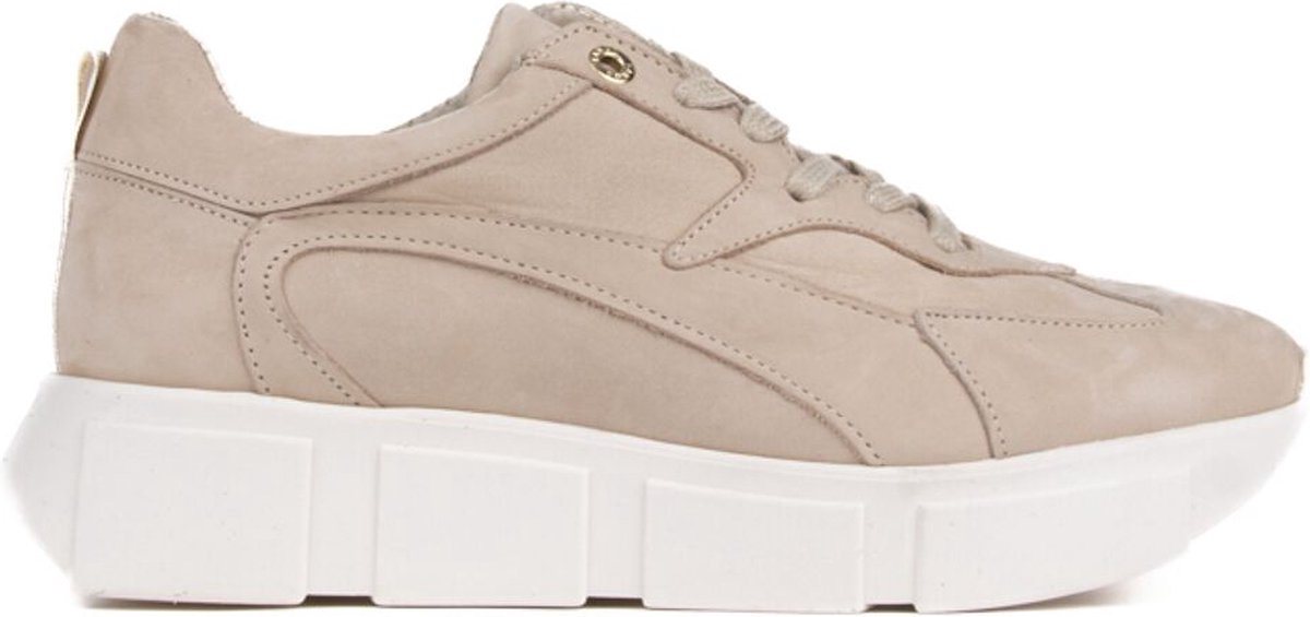 Tango Dames Norah 2-d Soft Nubuck Sneaker | Beige | Maat: 41