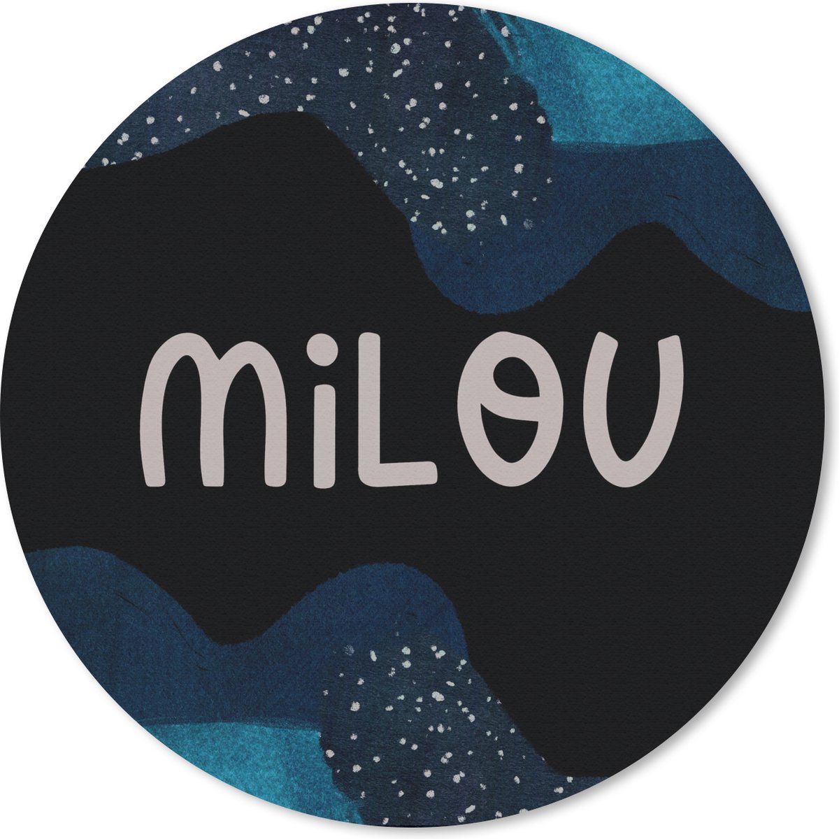 Muismat rond 40x40 cm - Mousepad Milou - Pastel - Meisje - Ronde muismatten