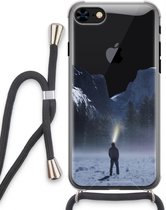 Case Company® - Hoesje met koord geschikt voor iPhone 8 hoesje met Koord - Wanderlust - Telefoonhoesje met Zwart Koord - Extra Bescherming aan alle Kanten en Over de Schermrand