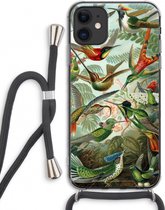 Case Company® - Hoesje met koord geschikt voor iPhone 11 hoesje met Koord - Haeckel Trochilidae - Telefoonhoesje met Zwart Koord - Extra Bescherming aan alle Kanten en Over de Schermrand