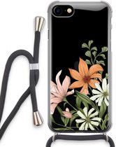 Case Company® - Hoesje met koord geschikt voor iPhone SE 2020 hoesje met Koord - Floral bouquet - Telefoonhoesje met Zwart Koord - Extra Bescherming aan alle Kanten en Over de Schermrand