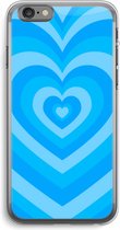 Case Company® - Hoesje geschikt voor iPhone 6 PLUS / 6S PLUS hoesje - Hart Blauw - Soft Cover Telefoonhoesje - Bescherming aan alle Kanten en Schermrand