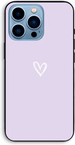 Case Company® - Hoesje geschikt voor iPhone 13 Pro Max hoesje - Klein hartje paars - Biologisch Afbreekbaar Telefoonhoesje - Bescherming alle Kanten en Schermrand
