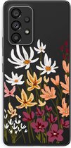 Case Company® - Hoesje geschikt voor Samsung Galaxy A53 5G hoesje - Painted wildflowers - Soft Cover Telefoonhoesje - Bescherming aan alle Kanten en Schermrand